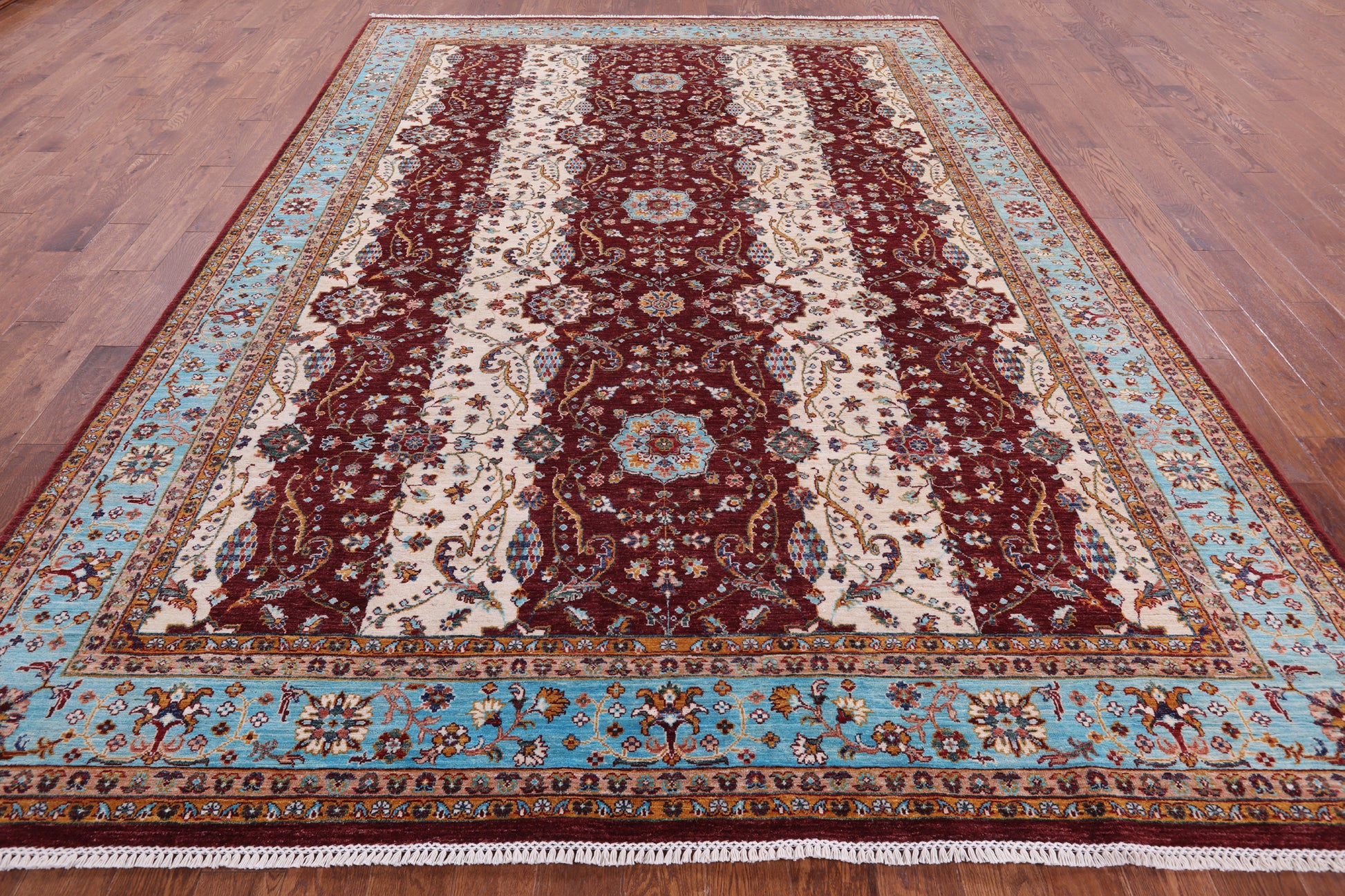Persian Fine Serapi Hand Knotted Wool Rug - 8' 10" X 12' 2" - Golden Nile
