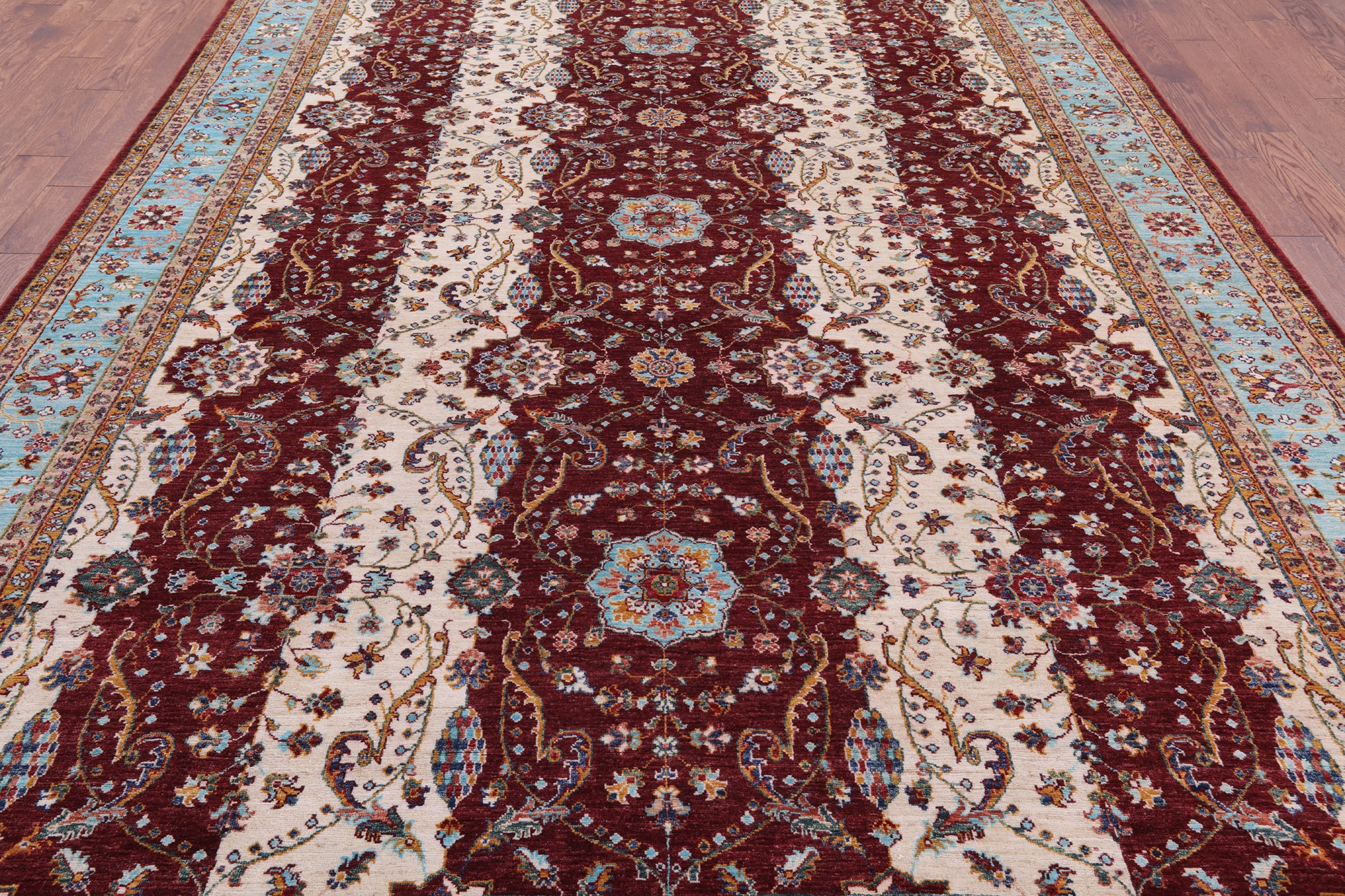 Persian Fine Serapi Hand Knotted Wool Rug - 8' 10" X 12' 2" - Golden Nile