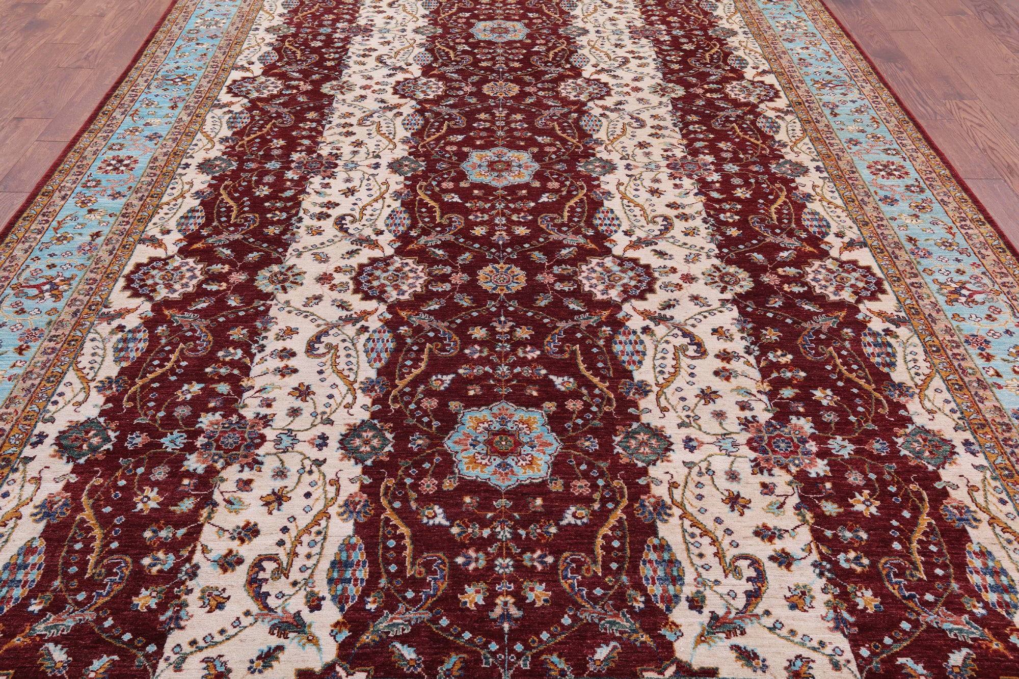 Persian Fine Serapi Hand Knotted Wool Rug - 8' 10" X 12' 2" - Golden Nile