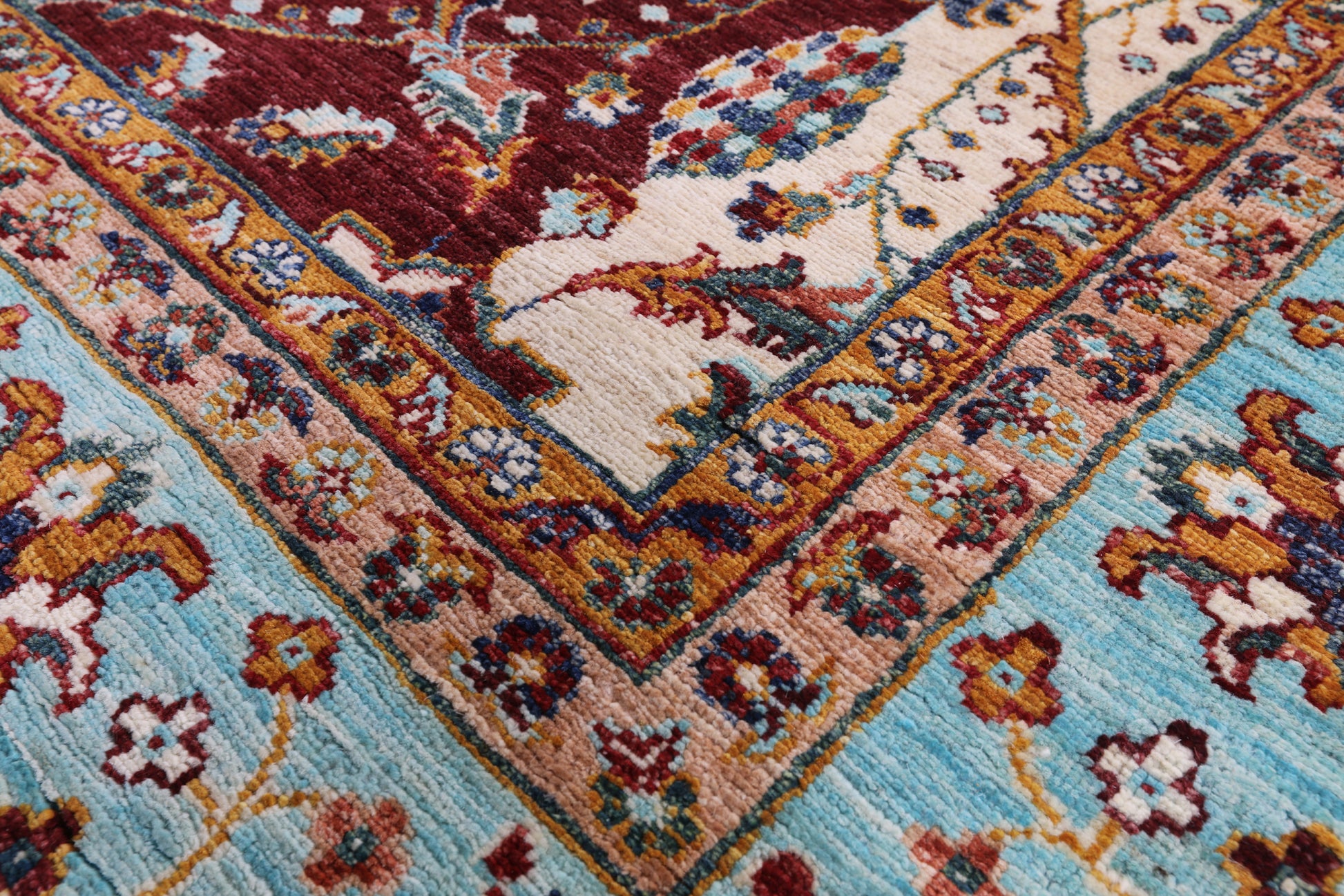 Persian Fine Serapi Hand Knotted Wool Rug - 8' 10" X 12' 2" - Golden Nile