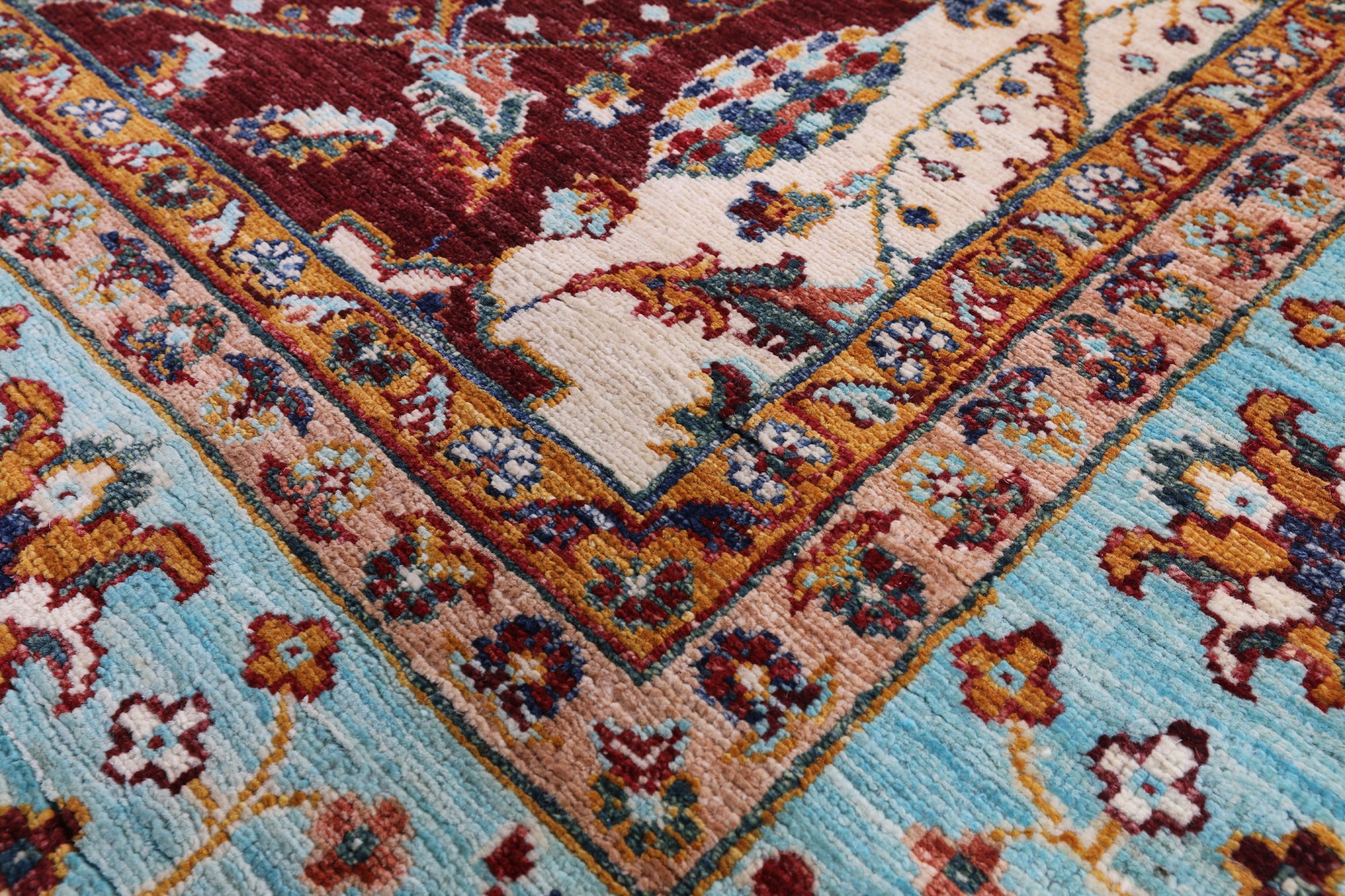 Persian Fine Serapi Hand Knotted Wool Rug - 8' 10" X 12' 2" - Golden Nile
