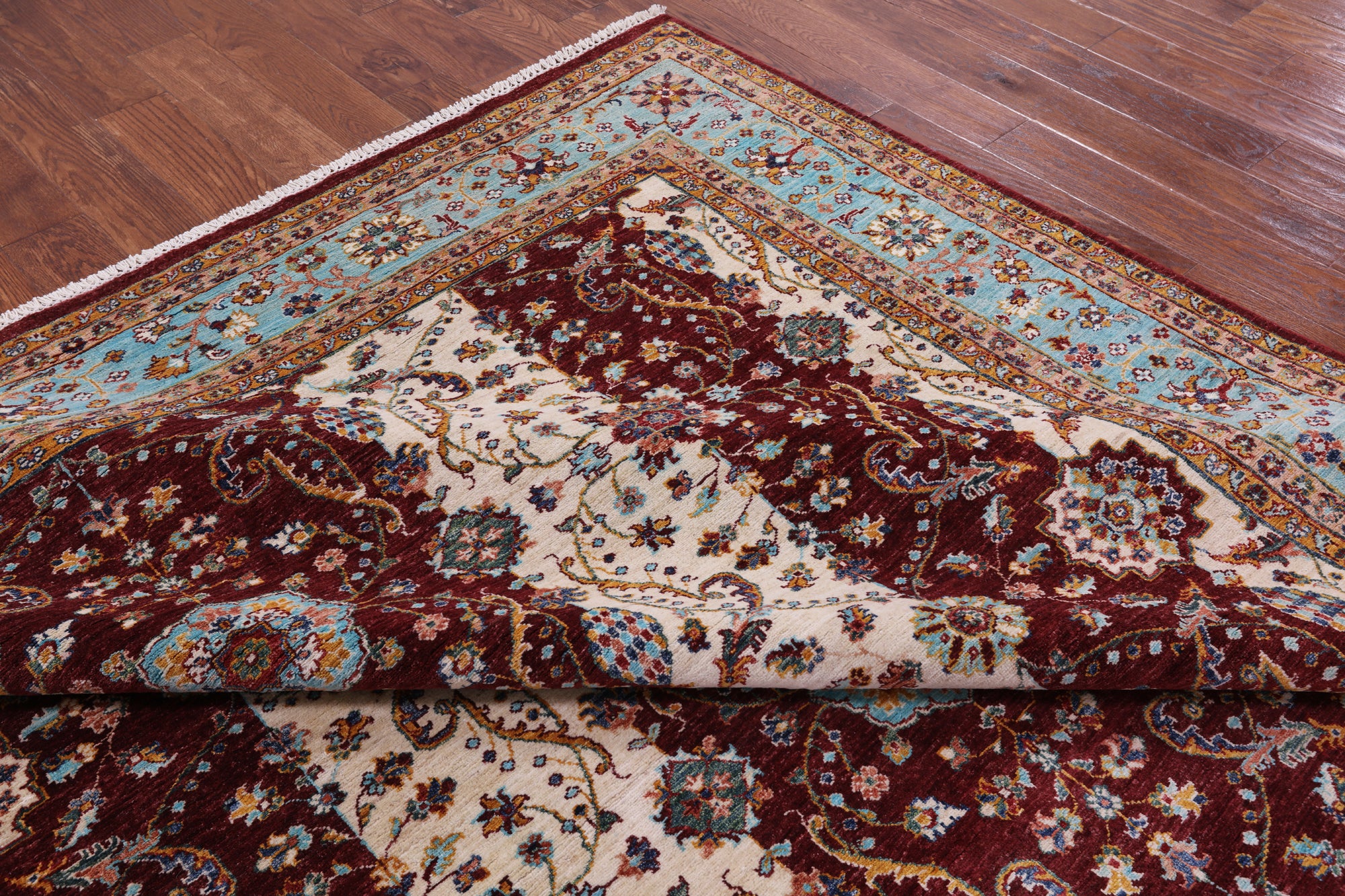 Persian Fine Serapi Hand Knotted Wool Rug - 8' 10" X 12' 2" - Golden Nile