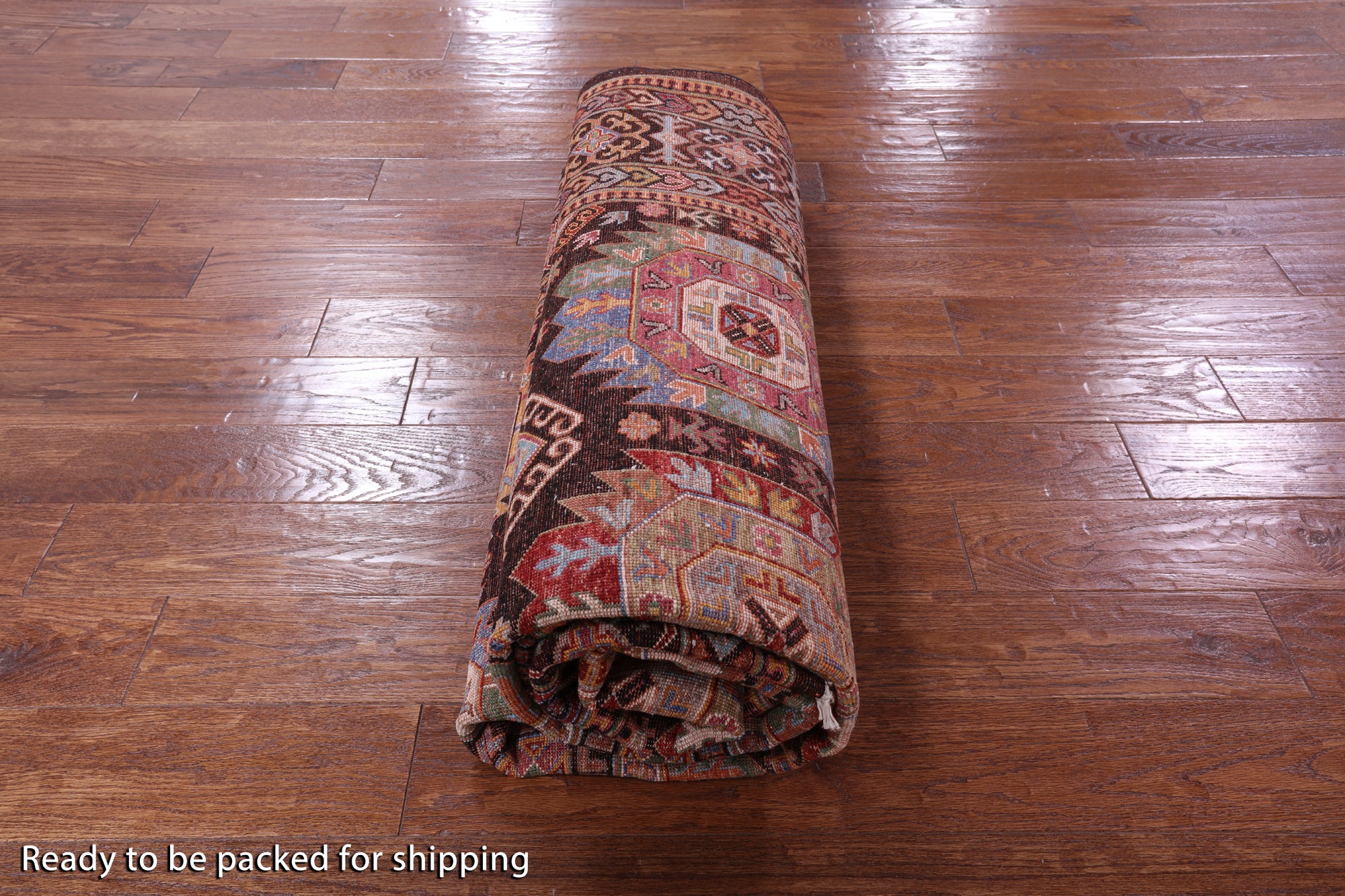 Brown Turkmen Ersari Hand Knotted Wool Rug - 6' 7" X 10' 1" - Golden Nile