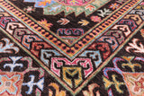 Brown Turkmen Ersari Hand Knotted Wool Rug - 6' 7" X 10' 1" - Golden Nile