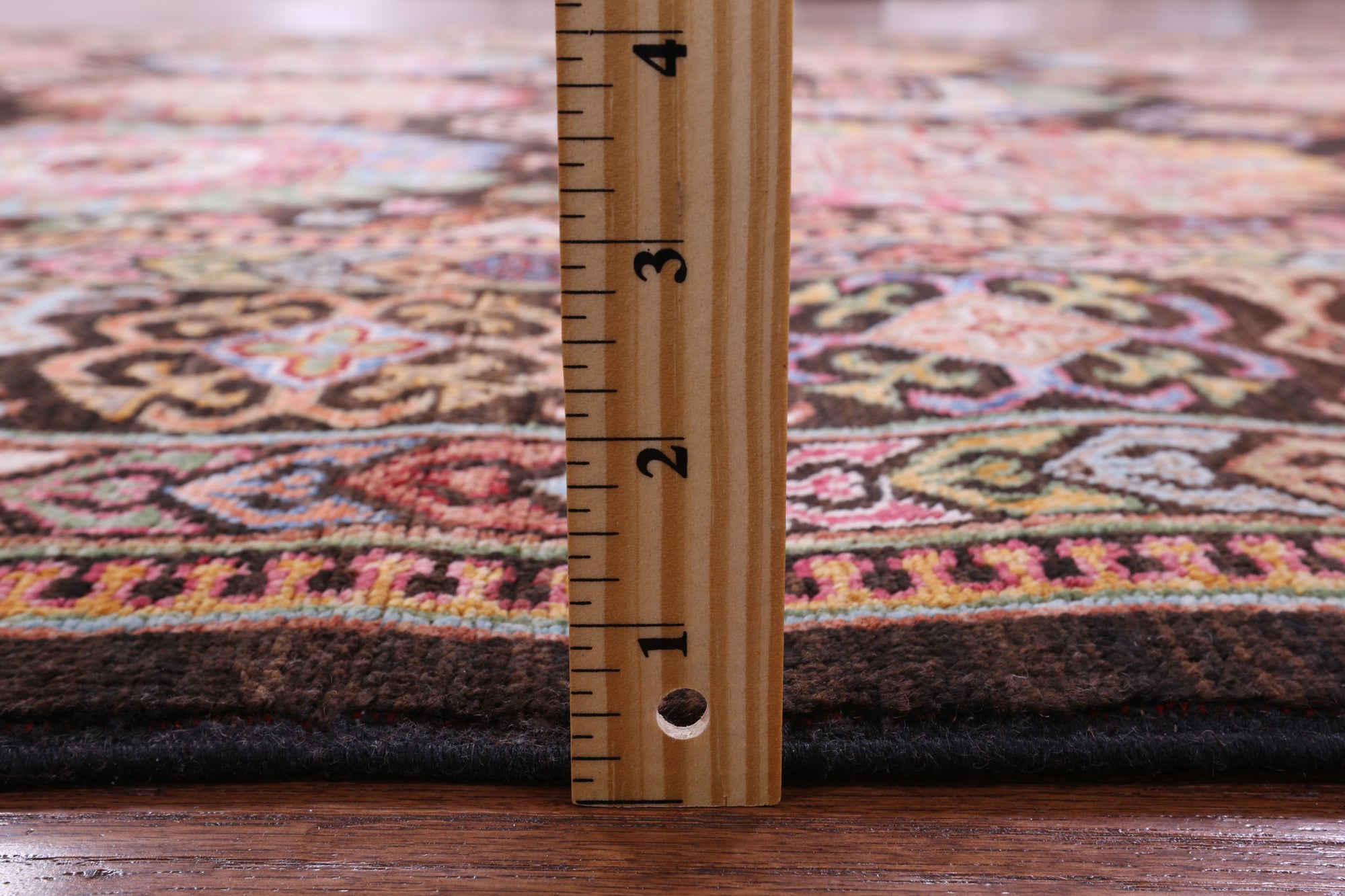Brown Turkmen Ersari Hand Knotted Wool Rug - 6' 7" X 10' 1" - Golden Nile