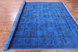 Full Pile Overdyed Hand Knotted Wool Rug - 8' 8" X 11' 9" - Golden Nile