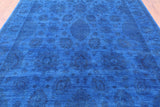 Full Pile Overdyed Hand Knotted Wool Rug - 8' 8" X 11' 9" - Golden Nile