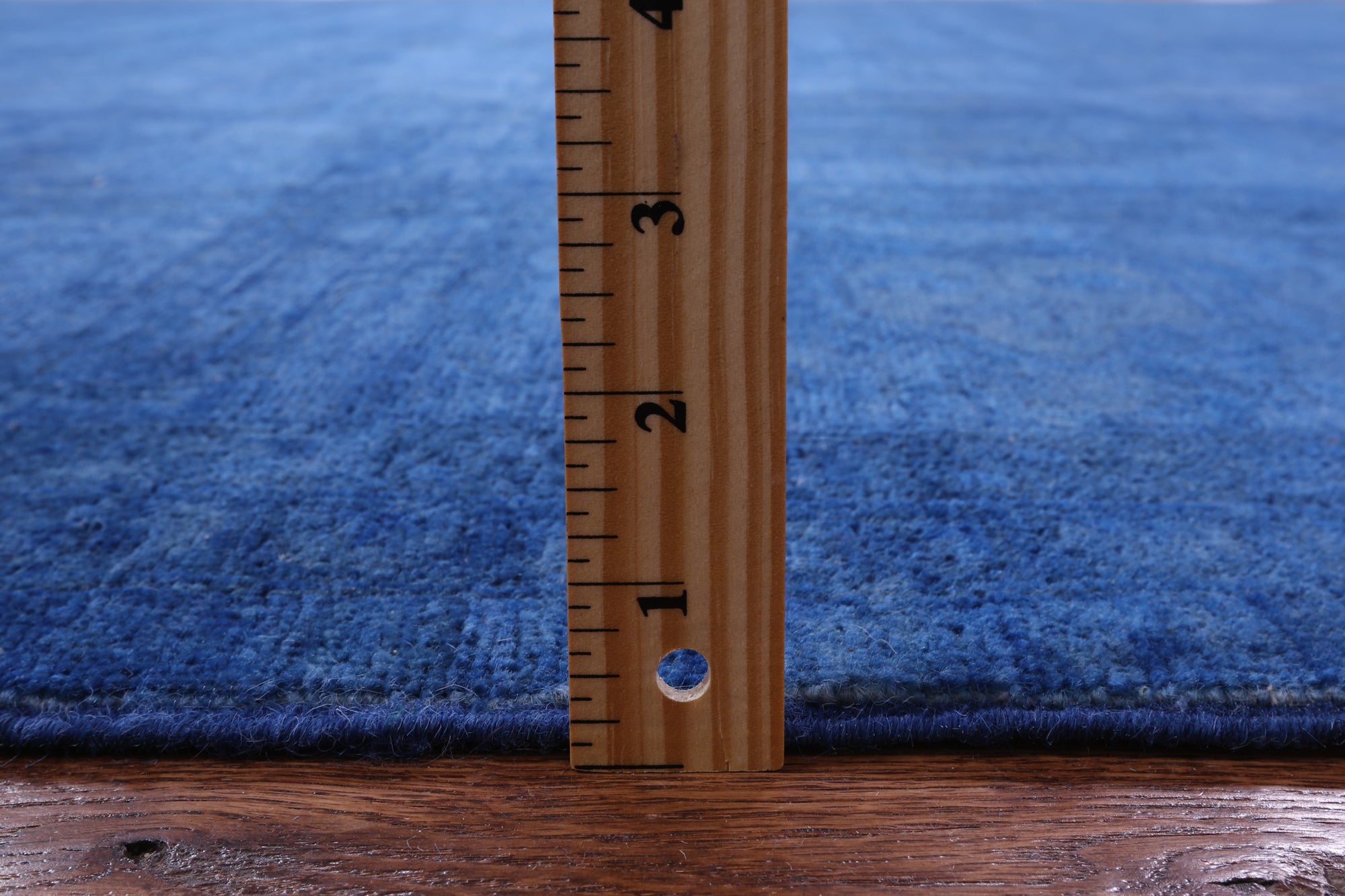 Blue Full Pile Overdyed Hand Knotted Wool Rug - 9' 10" X 13' 8" - Golden Nile