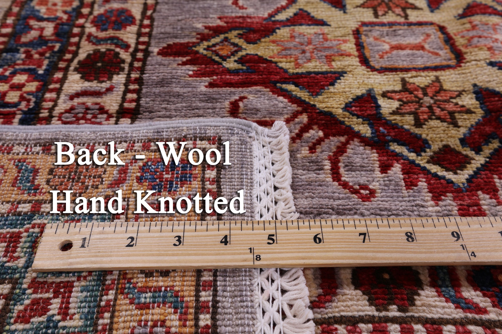 Super Kazak Hand Knotted Wool Rug - 6' 10" X 10' 5" - Golden Nile