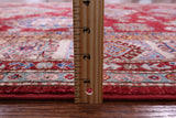 Red Super Kazak Hand Knotted Wool Rug - 6' 6" X 9' 8" - Golden Nile