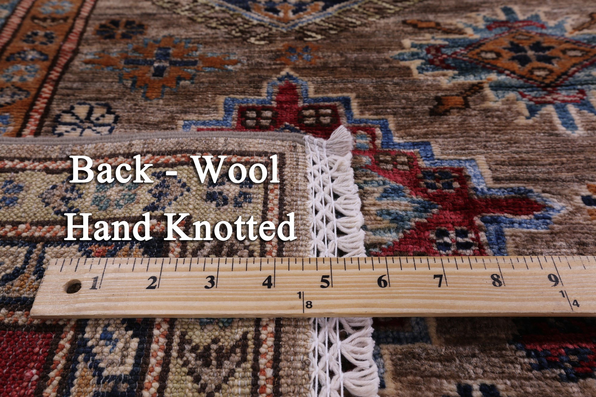 Super Kazak Hand Knotted Wool Rug - 5' 7" X 7' 10" - Golden Nile
