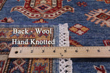 Blue Super Kazak Hand Knotted Wool Rug - 5' 6" X 8' 2" - Golden Nile