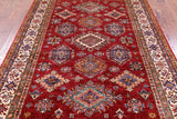 Red Super Kazak Hand Knotted Wool Rug - 5' 7" X 7' 9" - Golden Nile