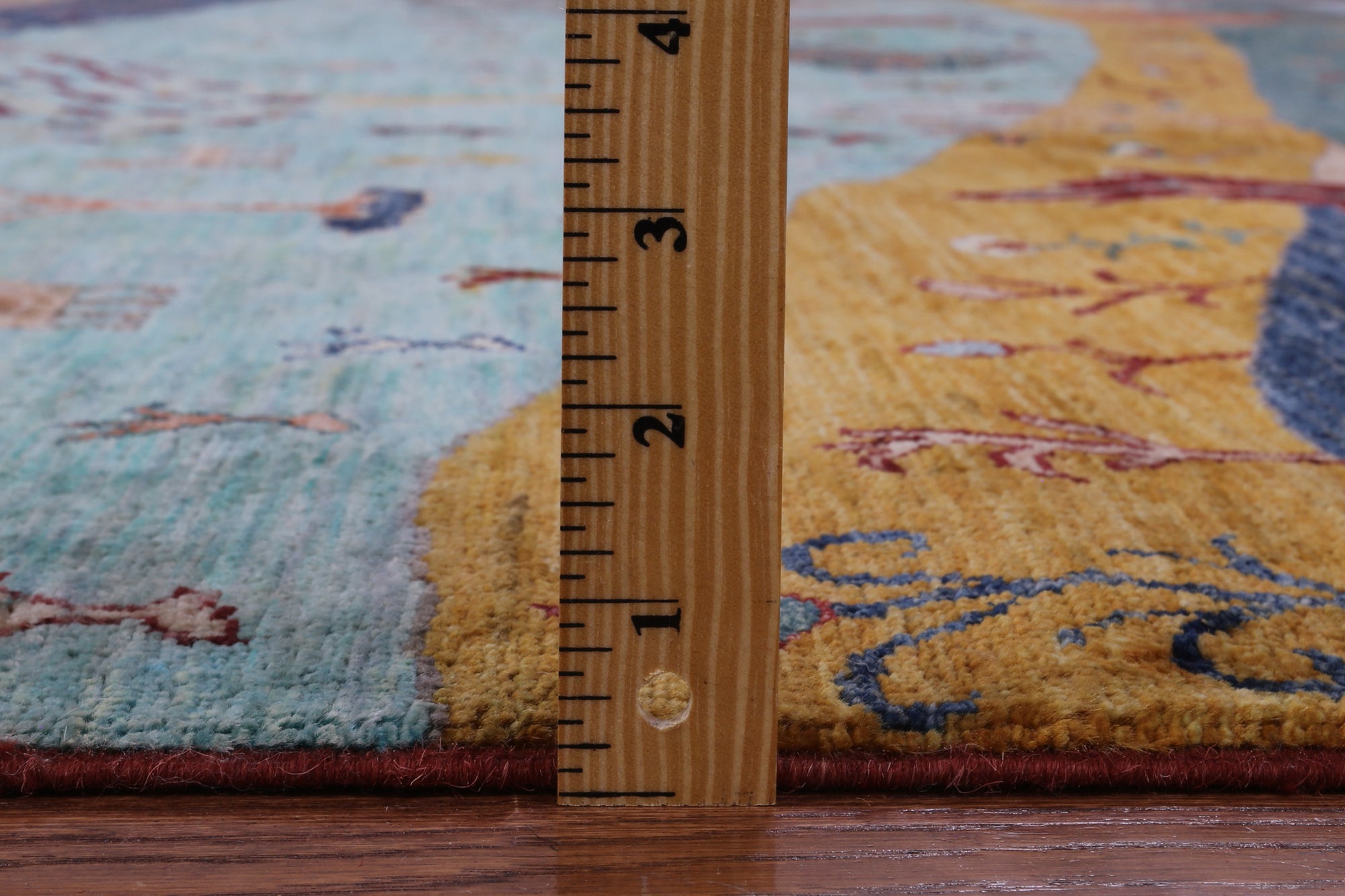 Tribal Persian Gabbeh Hand Knotted Wool Rug - 9' 3" X 11' 10" - Golden Nile