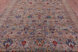Peshawar Hand Knotted Wool Rug - 8' 2" X 9' 10" - Golden Nile