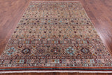 Khorjin Persian Gabbeh Hand Knotted Wool Rug - 6' 11" X 9' 7" - Golden Nile