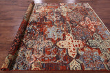 Abstract Modern Handmade Wool & Silk Rug - 8' 2" X 9' 10" - Golden Nile