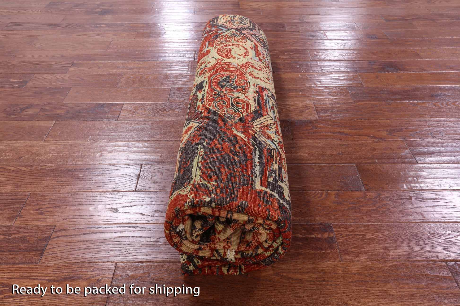 Abstract Modern Handmade Wool & Silk Rug - 8' 2" X 9' 10" - Golden Nile