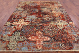 Abstract Modern Handmade Wool & Silk Rug - 8' 2" X 9' 10" - Golden Nile