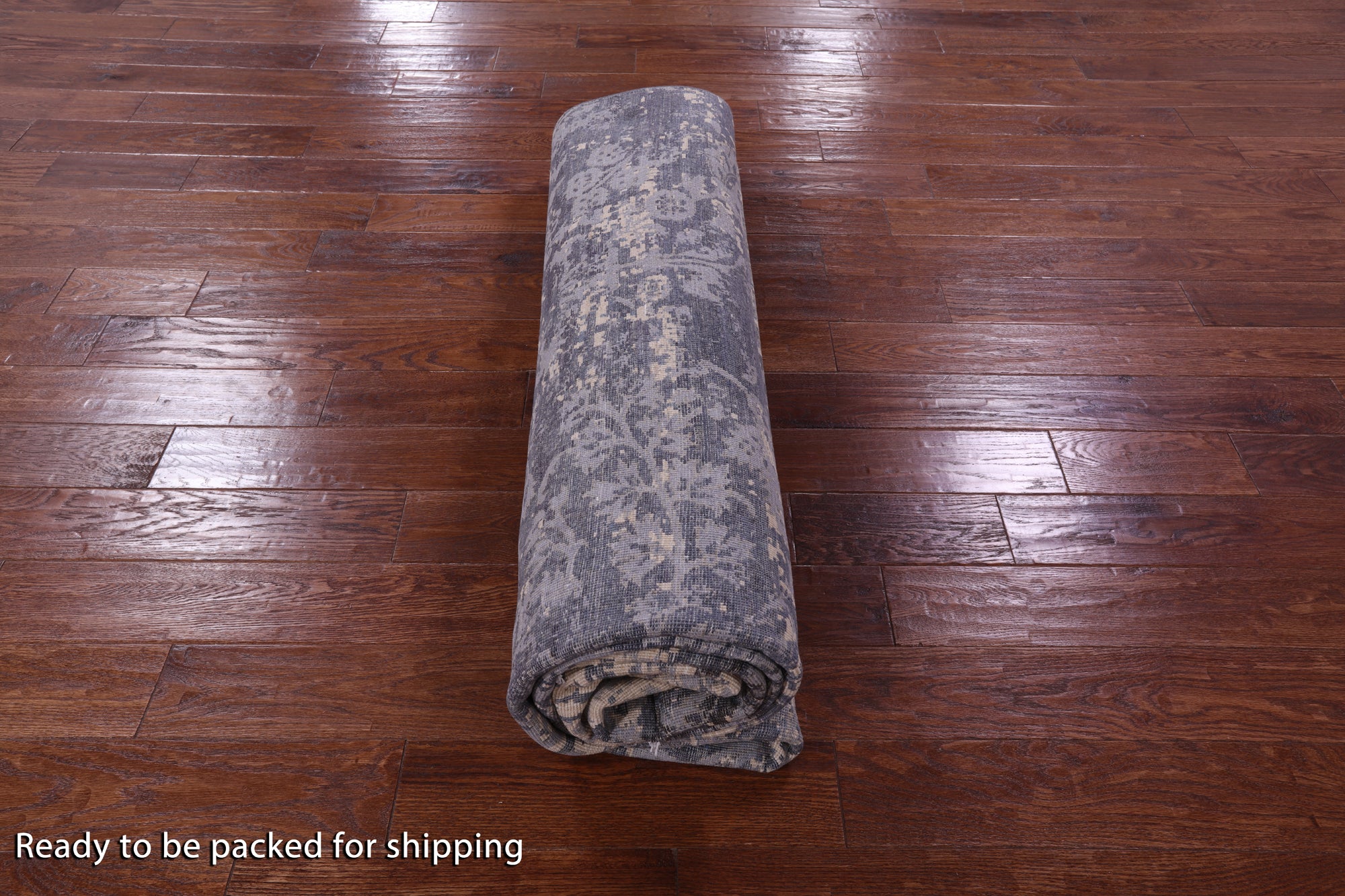 Abstract Modern Hand Knotted Wool & Silk Rug - 8' 2" X 10' 0" - Golden Nile