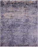 Abstract Modern Hand Knotted Wool & Silk Rug - 8' 2" X 10' 0" - Golden Nile