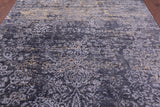 Abstract Modern Hand Knotted Wool & Silk Rug - 8' 2" X 10' 0" - Golden Nile