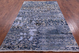 Abstract Contemporary Handmade Wool & Silk Rug - 5' 10" X 8' 9" - Golden Nile