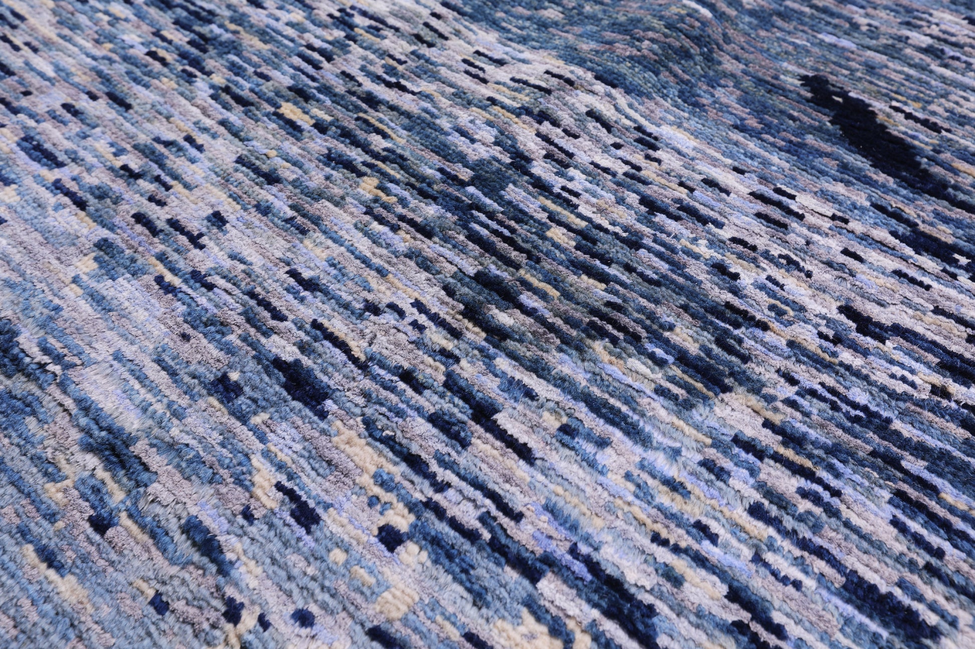 Abstract Contemporary Handmade Wool & Silk Rug - 5' 10" X 8' 9" - Golden Nile