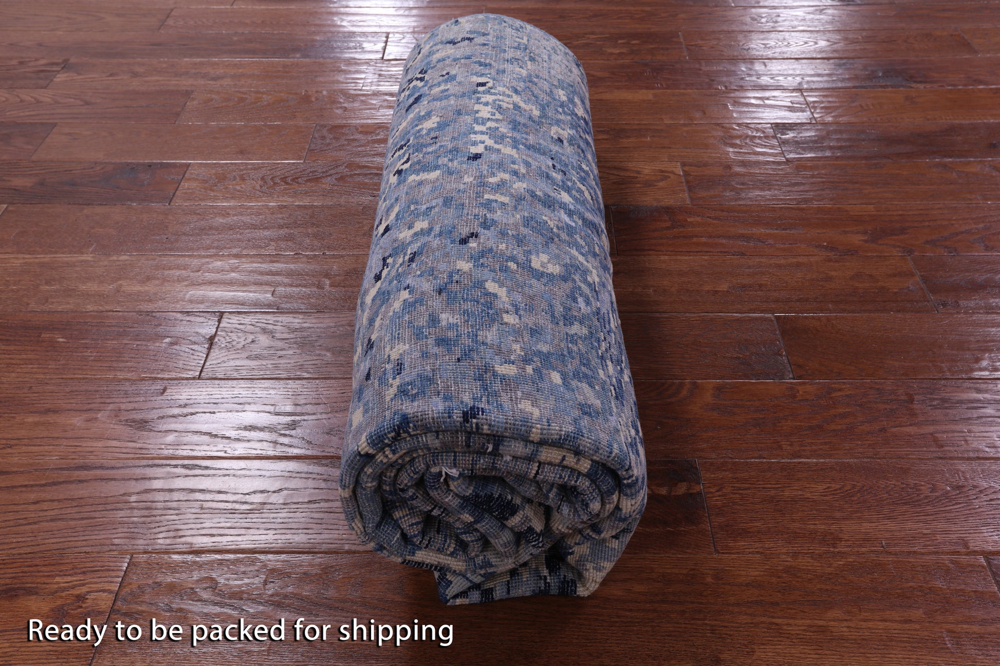 Abstract Contemporary Handmade Wool & Silk Rug - 5' 10" X 8' 9" - Golden Nile