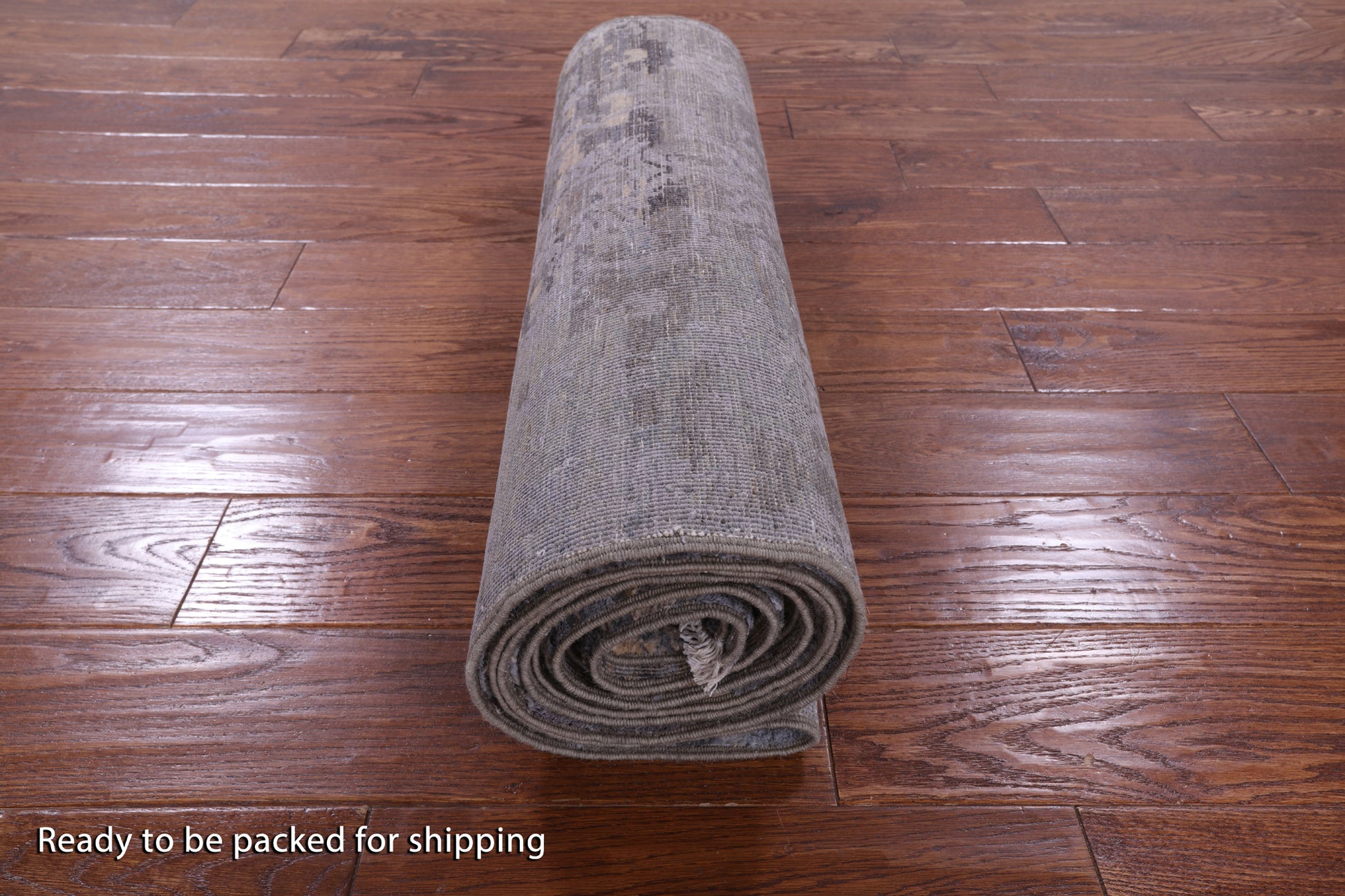 Abstract Modern Handmade Wool & Silk Runner Rug - 2' 7" X 11' 10" - Golden Nile