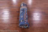 Blue Persian Fine Serapi Hand Knotted Wool Rug - 8' 0" X 9' 11" - Golden Nile