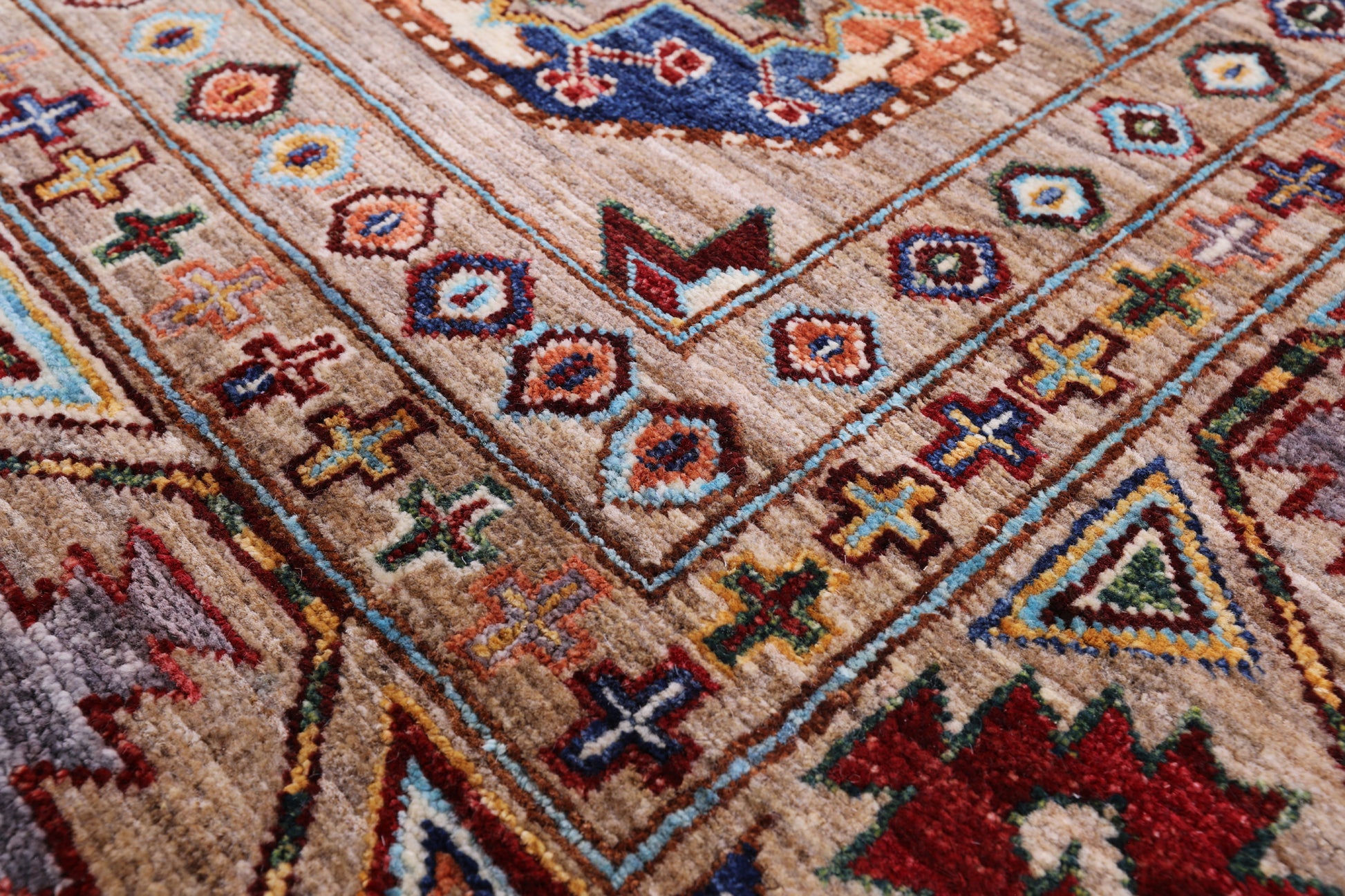 Turkmen Ersari Hand Knotted Wool Rug - 8' 4" X 10' 10" - Golden Nile