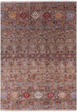 Tribal Persian Gabbeh Hand Knotted Wool Rug - 6' 10" X 9' 9" - Golden Nile