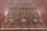 Tribal Persian Gabbeh Hand Knotted Wool Rug - 6' 10" X 9' 9" - Golden Nile