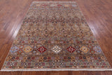 Tribal Persian Gabbeh Hand Knotted Wool Rug - 6' 10" X 9' 9" - Golden Nile
