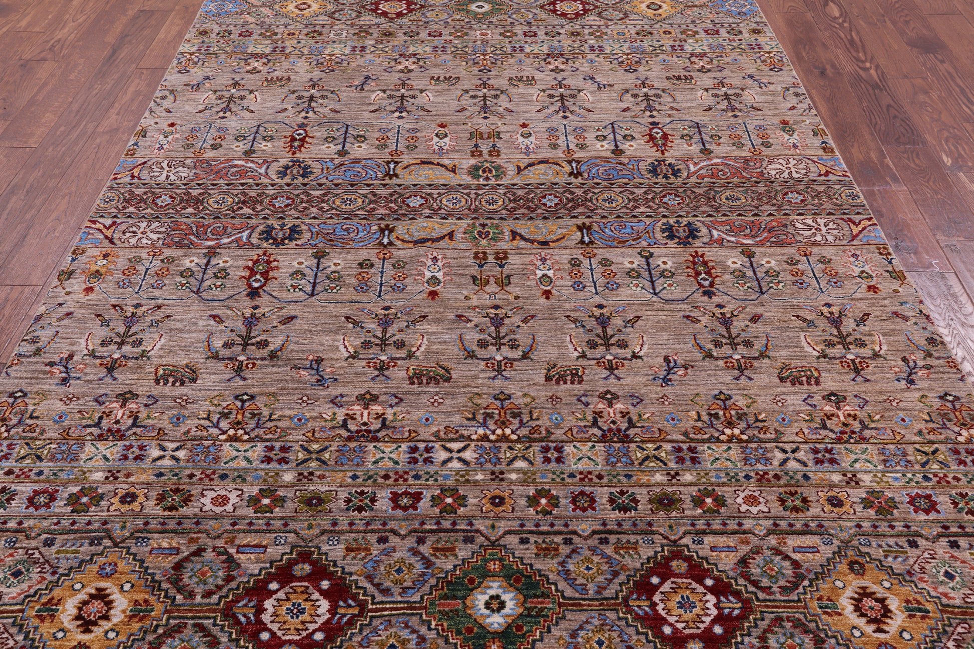 Khorjin Persian Gabbeh Hand Knotted Wool Rug - 6' 8" X 10' 0" - Golden Nile