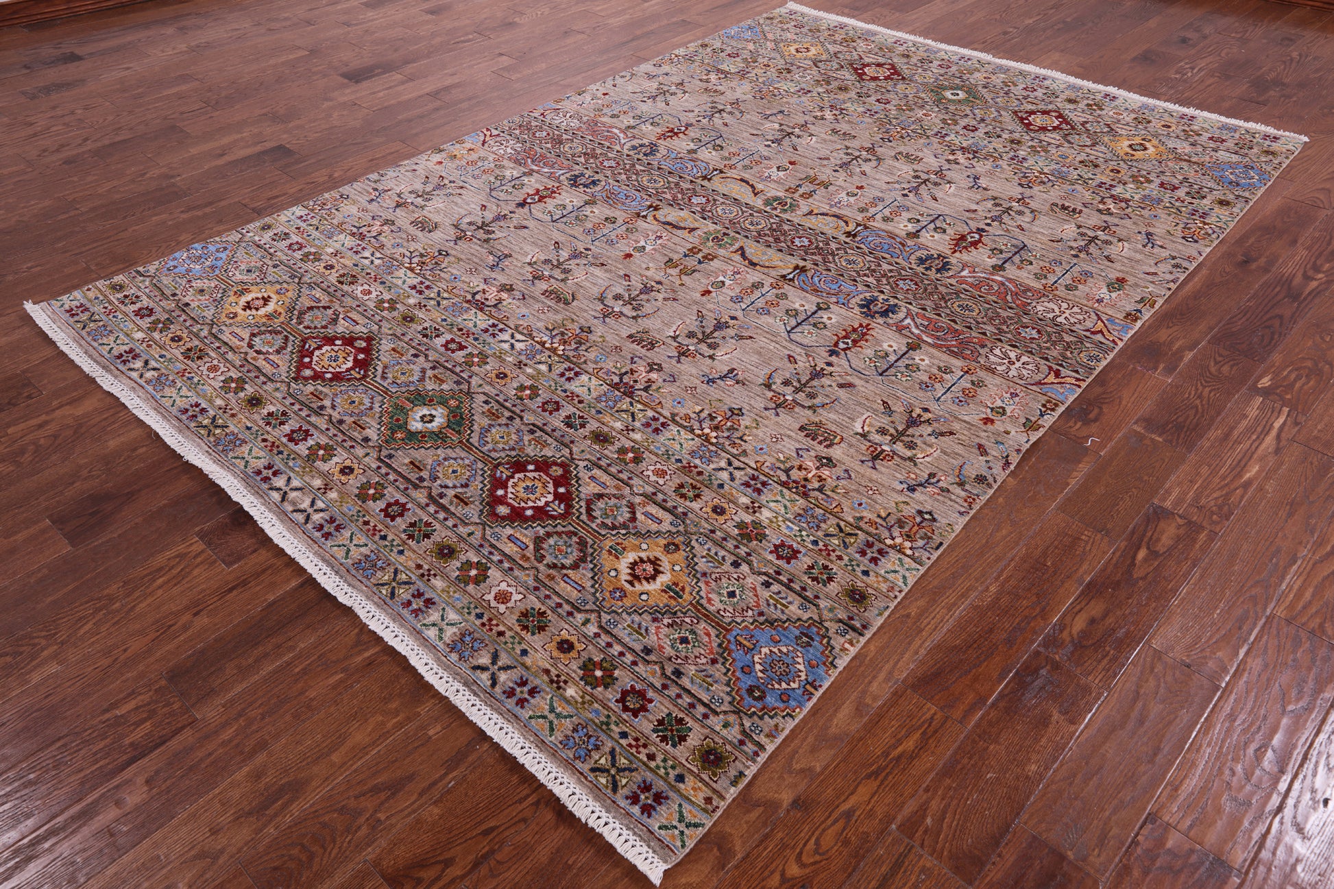 Khorjin Persian Gabbeh Hand Knotted Wool Rug - 6' 8" X 10' 0" - Golden Nile