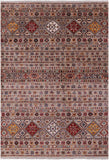 Khorjin Persian Gabbeh Handmade Wool Rug - 5' 9" X 8' 2" - Golden Nile