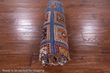 Blue Tribal Persian Gabbeh Hand Knotted Wool Rug - 5' 3" X 6' 5" - Golden Nile