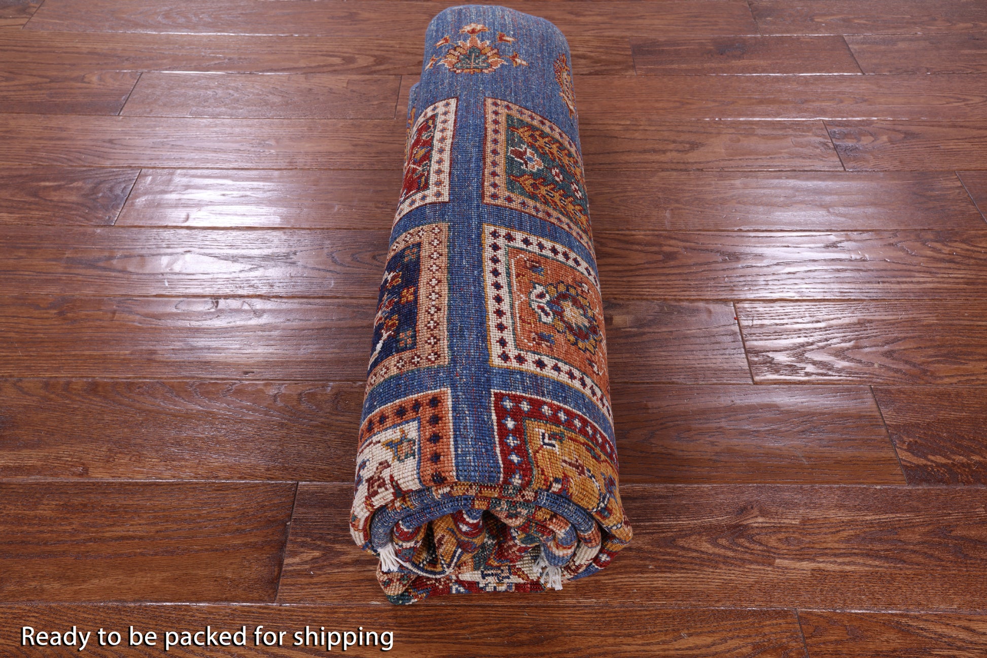 Blue Tribal Persian Gabbeh Hand Knotted Wool Rug - 5' 3" X 6' 5" - Golden Nile