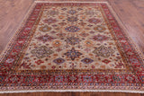 Super Kazak Handmade Wool Rug - 8' 0" X 9' 4" - Golden Nile