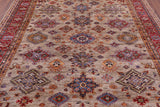 Super Kazak Handmade Wool Rug - 8' 0" X 9' 4" - Golden Nile