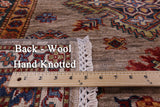 Super Kazak Handmade Wool Rug - 8' 0" X 9' 4" - Golden Nile