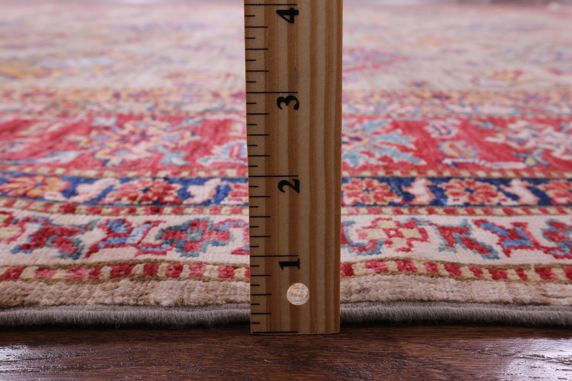 Super Kazak Handmade Wool Rug - 8' 0" X 9' 4" - Golden Nile