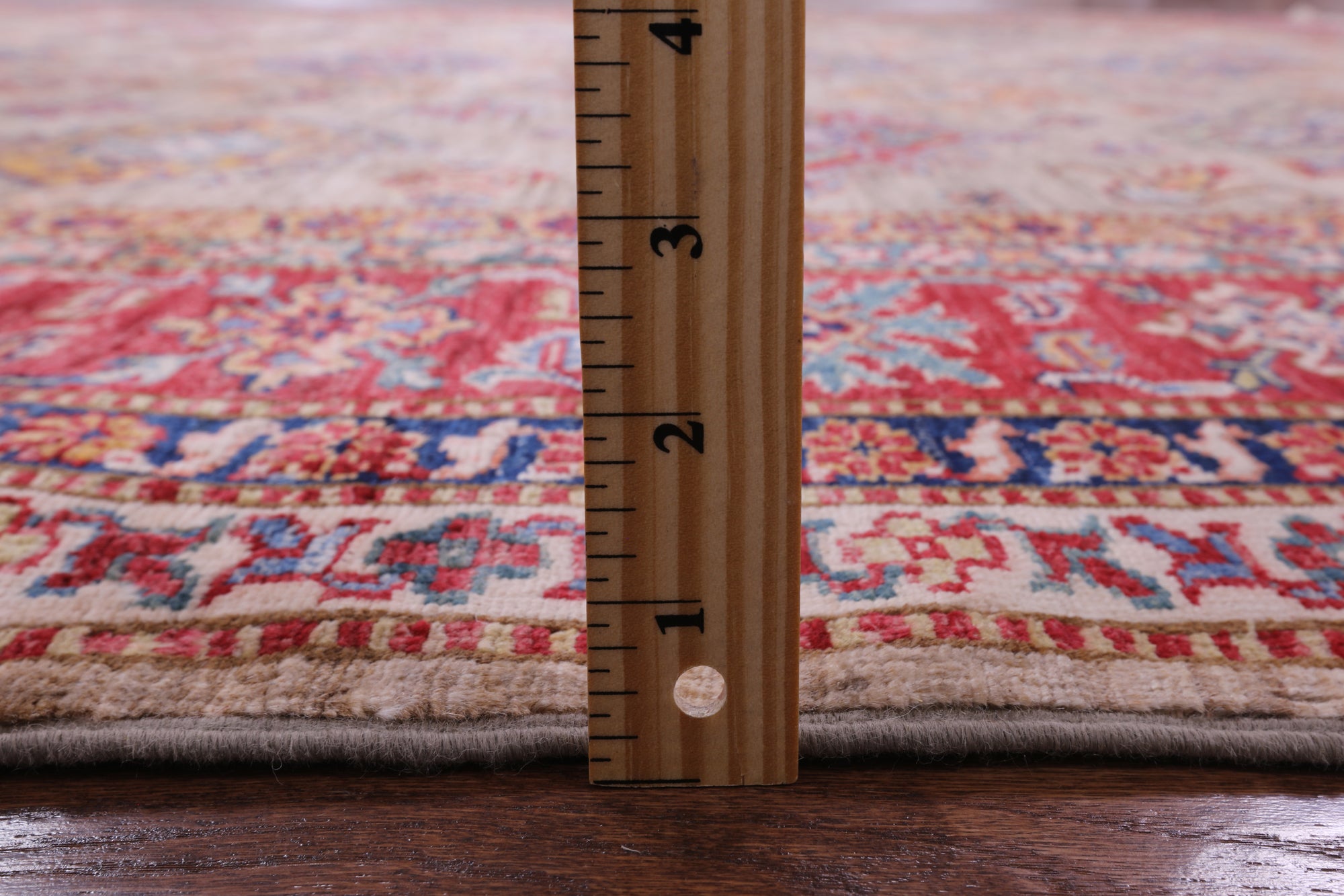 Super Kazak Handmade Wool Rug - 8' 0" X 9' 4" - Golden Nile