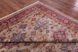 Super Kazak Handmade Wool Rug - 8' 0" X 9' 4" - Golden Nile