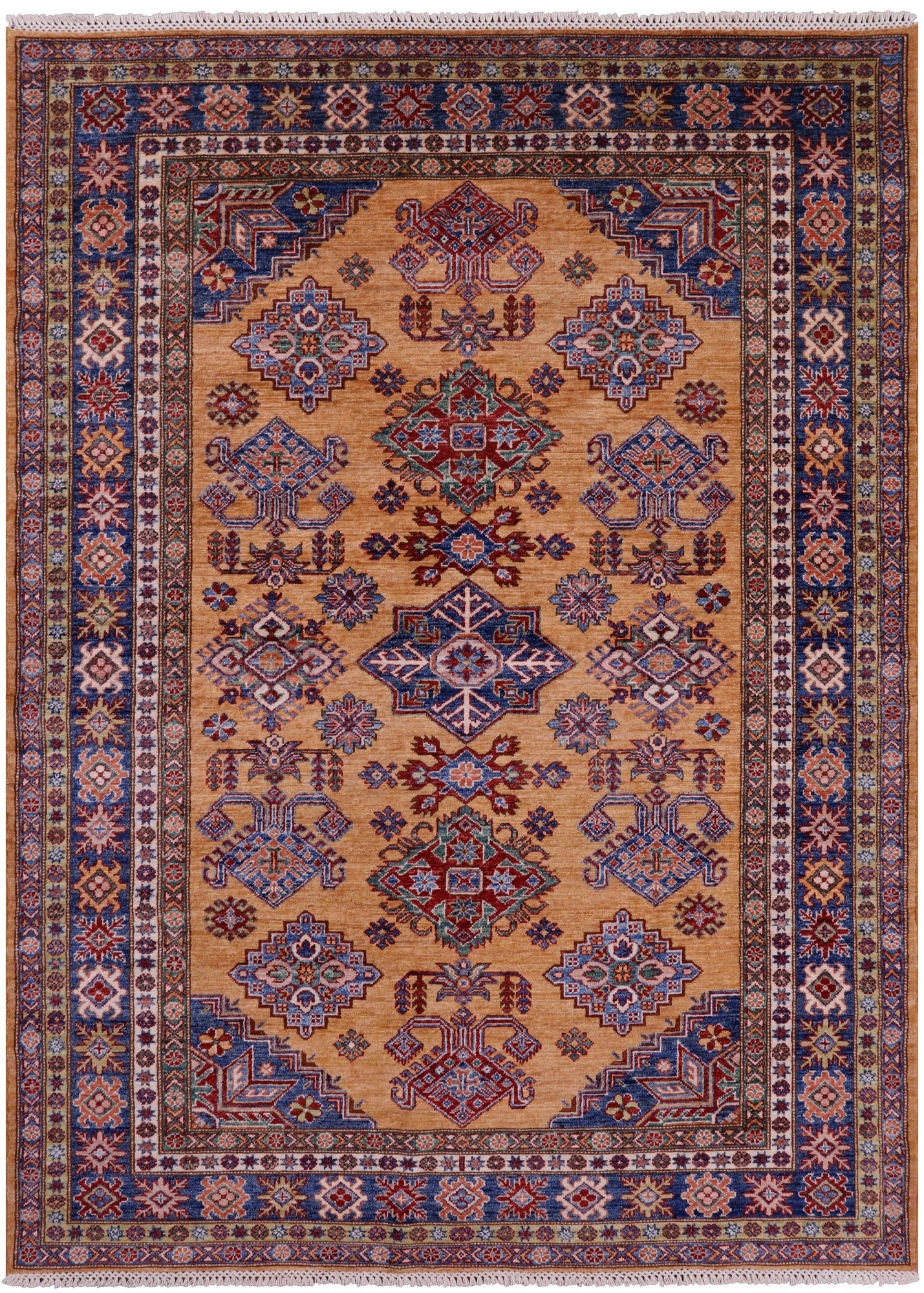 Super Kazak Handmade Wool Rug - 5' 7" X 7' 11" - Golden Nile