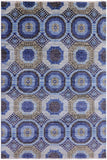 Geometric Persian Mamluk Hand Knotted Wool Rug - 5' 7" X 8' 2" - Golden Nile
