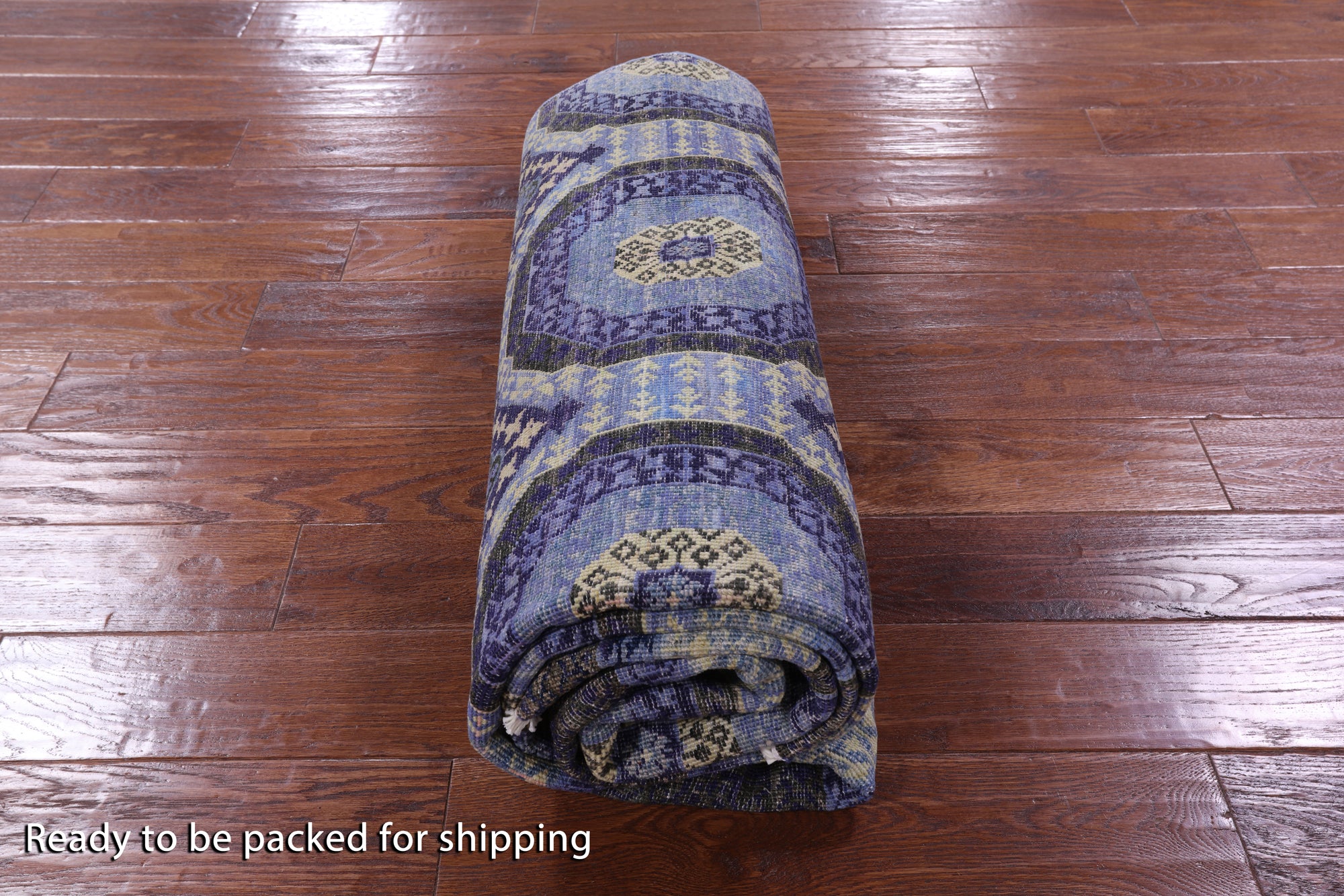 Geometric Persian Mamluk Hand Knotted Wool Rug - 5' 7" X 8' 2" - Golden Nile