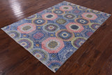 Geometric Persian Mamluk Hand Knotted Wool Rug - 5' 7" X 7' 9" - Golden Nile